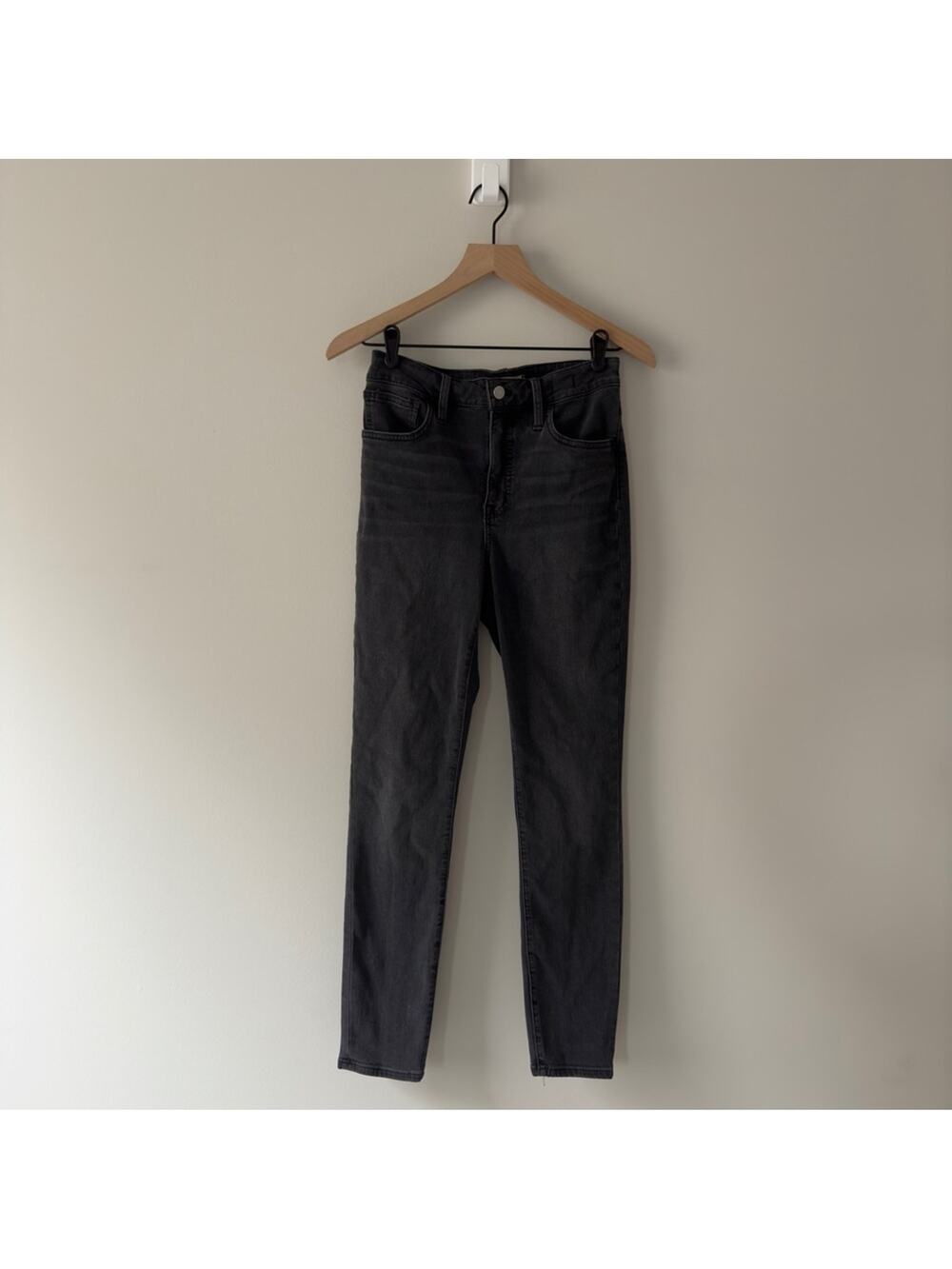 Madewell Curvy Roadtripper Jeans Gray cotton stretch zip button casual denim 26
